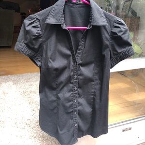 Black button up shirt sleeve express shirt